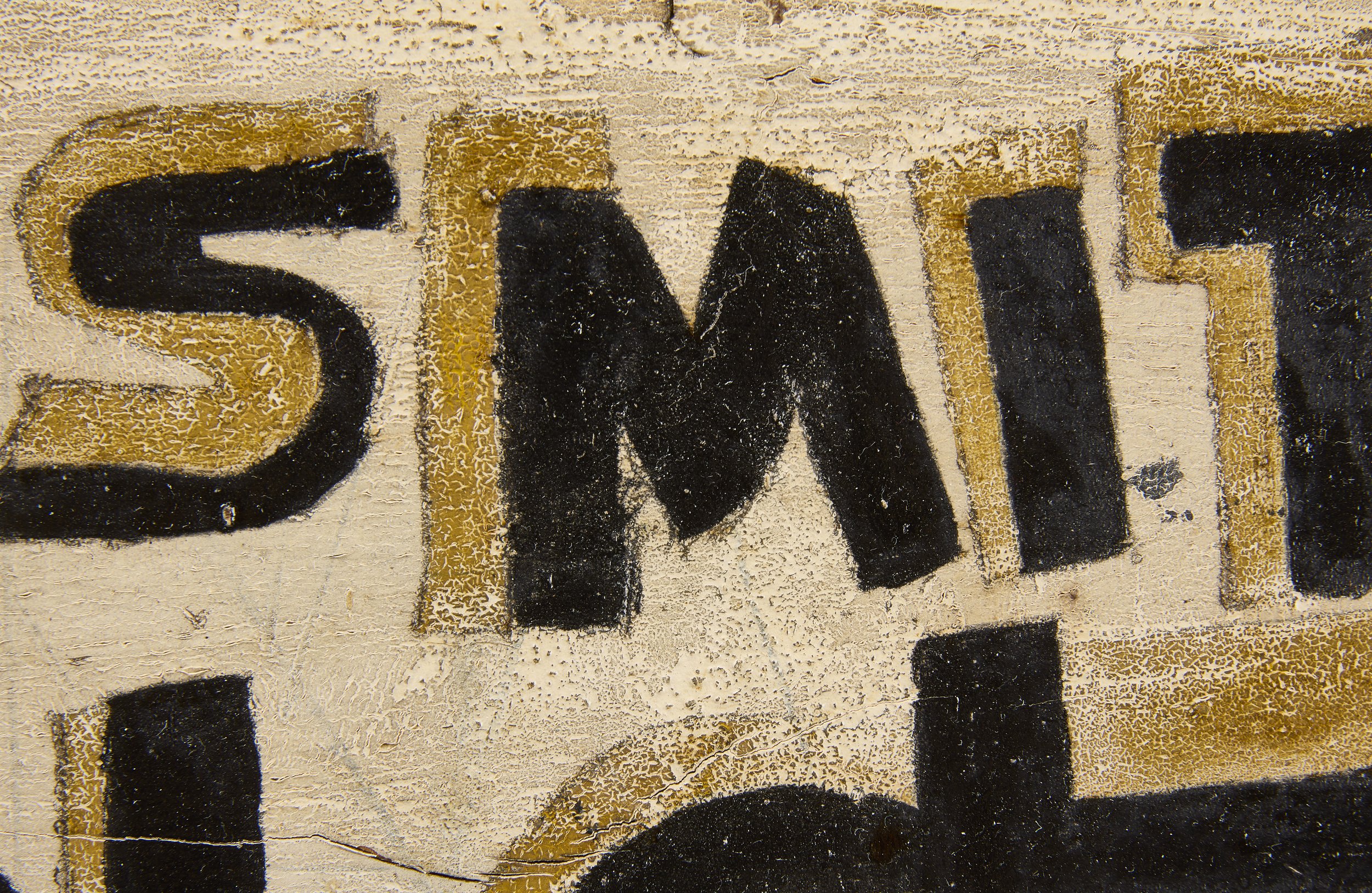 Bold and Unusual Folk Art Hand Painted Trade Sign — Andrew